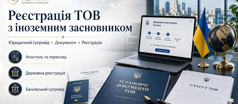 Реєстрація ТОВ з іноземним засновником в Україні: покрокова інструкція